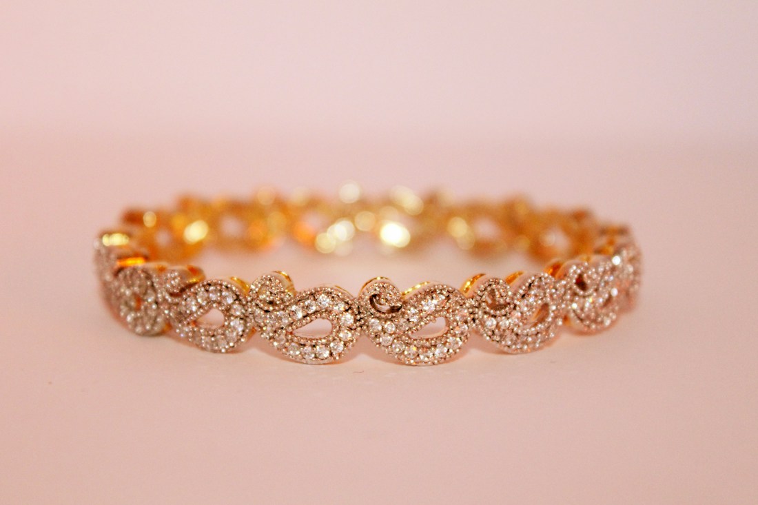 A delicate gold bracelet
